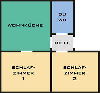 Ferienwohnung Kornblume - Grundriss